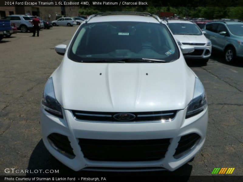 White Platinum / Charcoal Black 2014 Ford Escape Titanium 1.6L EcoBoost 4WD