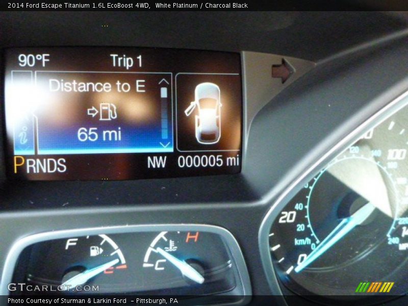 White Platinum / Charcoal Black 2014 Ford Escape Titanium 1.6L EcoBoost 4WD