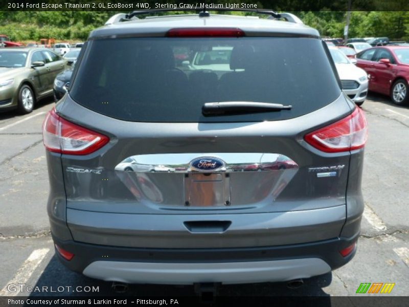 Sterling Gray / Medium Light Stone 2014 Ford Escape Titanium 2.0L EcoBoost 4WD