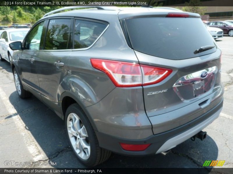 Sterling Gray / Medium Light Stone 2014 Ford Escape Titanium 2.0L EcoBoost 4WD