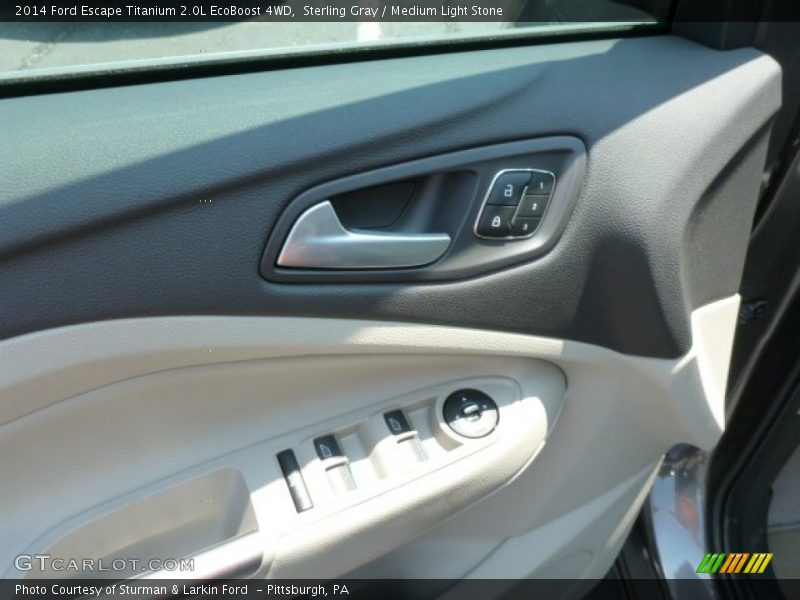 Sterling Gray / Medium Light Stone 2014 Ford Escape Titanium 2.0L EcoBoost 4WD