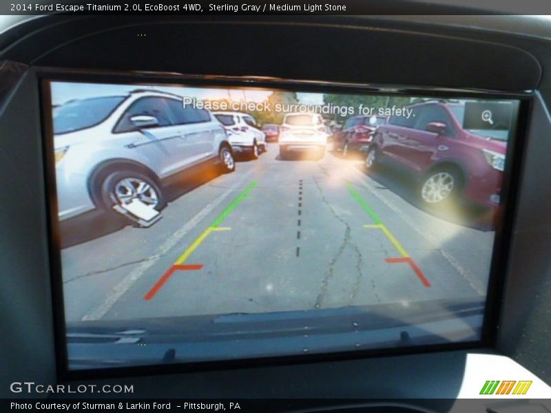 Sterling Gray / Medium Light Stone 2014 Ford Escape Titanium 2.0L EcoBoost 4WD