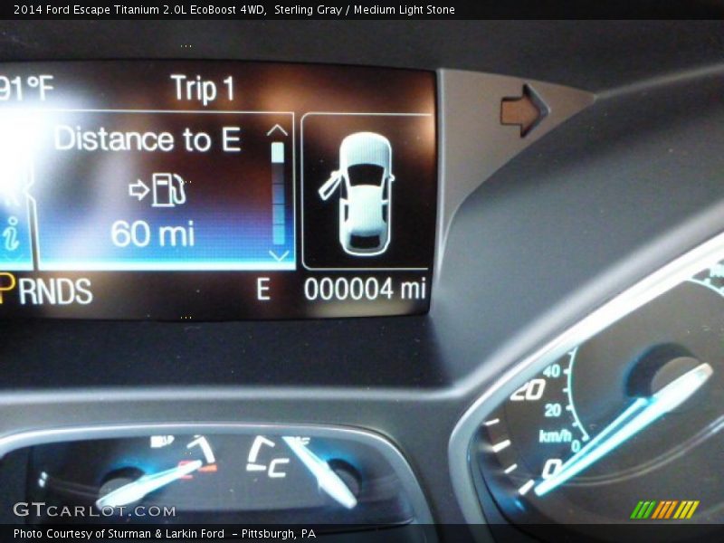 Sterling Gray / Medium Light Stone 2014 Ford Escape Titanium 2.0L EcoBoost 4WD