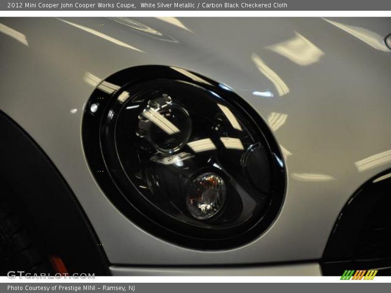 White Silver Metallic / Carbon Black Checkered Cloth 2012 Mini Cooper John Cooper Works Coupe