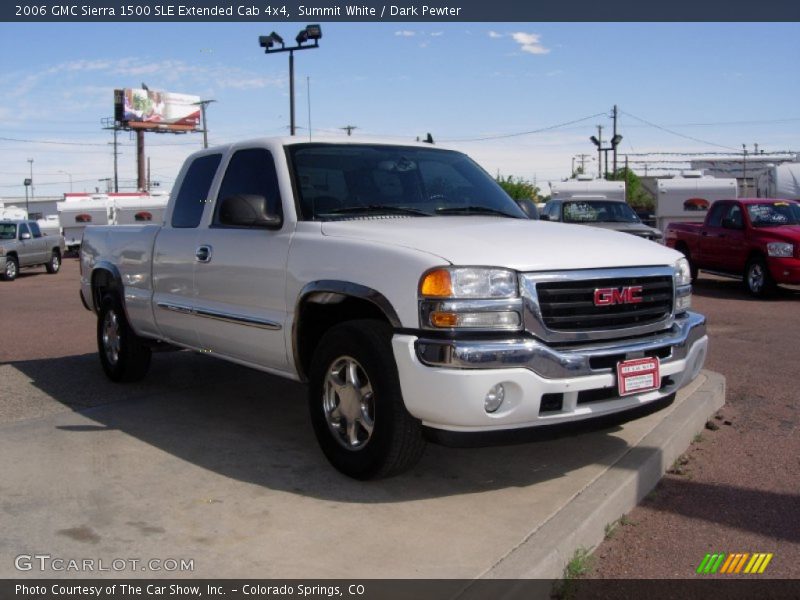 Summit White / Dark Pewter 2006 GMC Sierra 1500 SLE Extended Cab 4x4