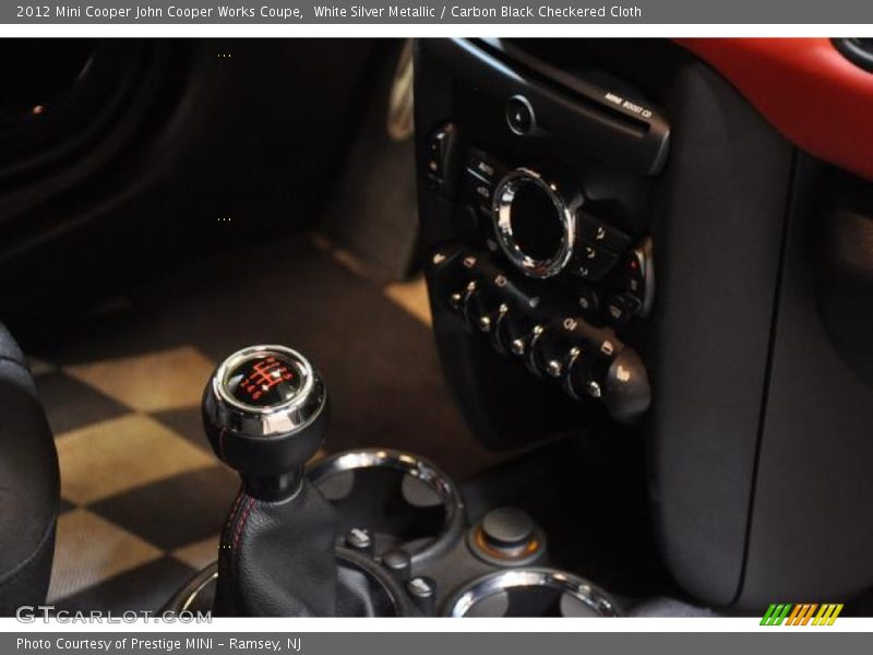 White Silver Metallic / Carbon Black Checkered Cloth 2012 Mini Cooper John Cooper Works Coupe