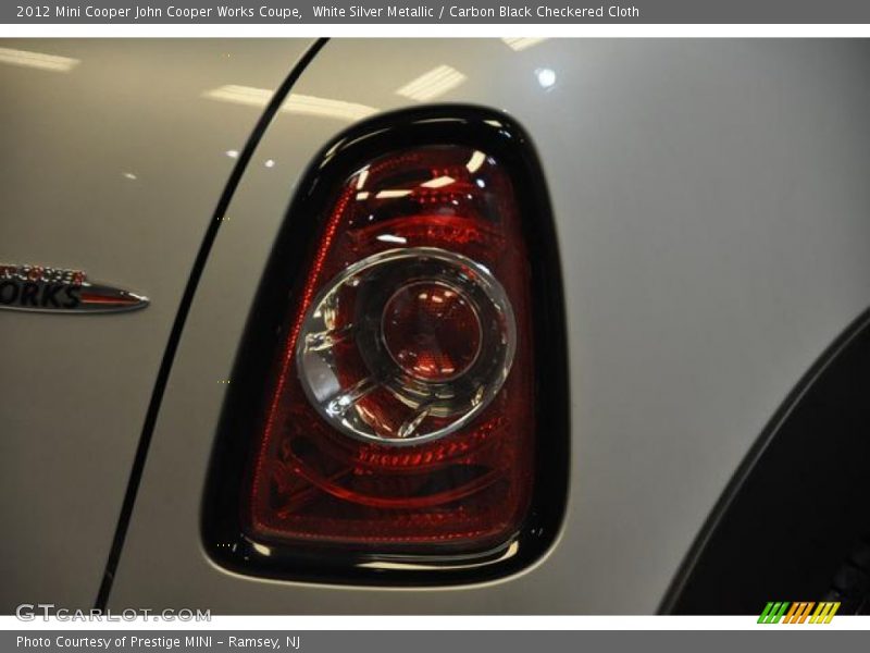 White Silver Metallic / Carbon Black Checkered Cloth 2012 Mini Cooper John Cooper Works Coupe
