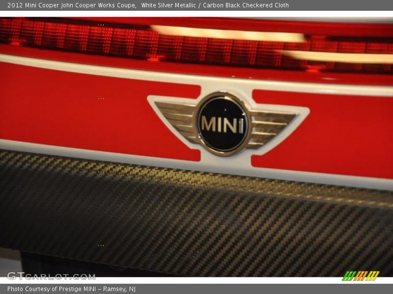 White Silver Metallic / Carbon Black Checkered Cloth 2012 Mini Cooper John Cooper Works Coupe