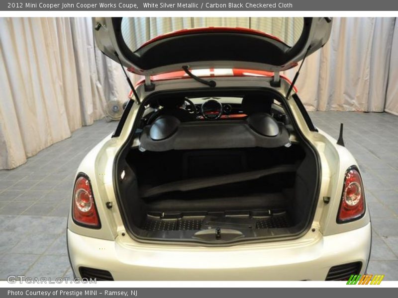 White Silver Metallic / Carbon Black Checkered Cloth 2012 Mini Cooper John Cooper Works Coupe