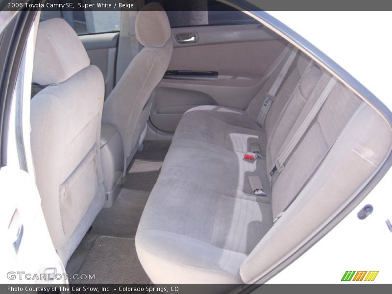 Rear Seat of 2006 Camry SE