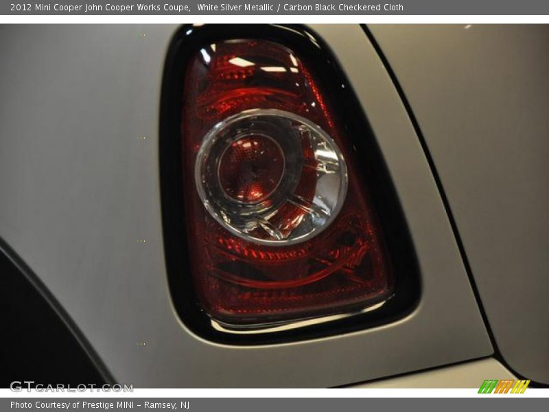White Silver Metallic / Carbon Black Checkered Cloth 2012 Mini Cooper John Cooper Works Coupe