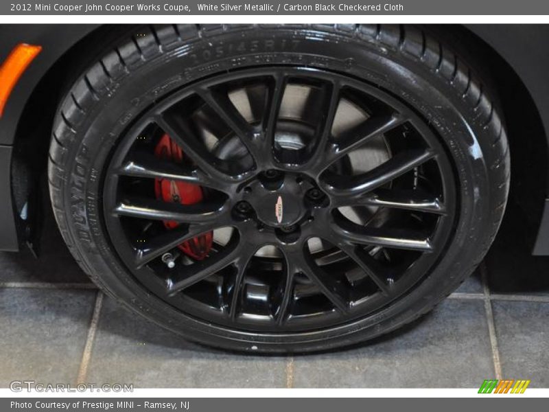 White Silver Metallic / Carbon Black Checkered Cloth 2012 Mini Cooper John Cooper Works Coupe