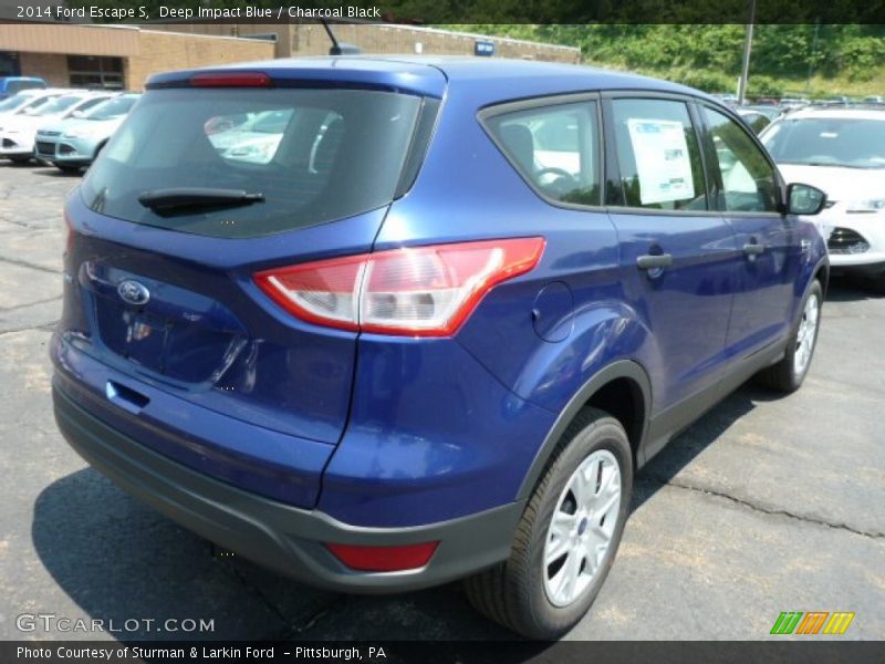 Deep Impact Blue / Charcoal Black 2014 Ford Escape S