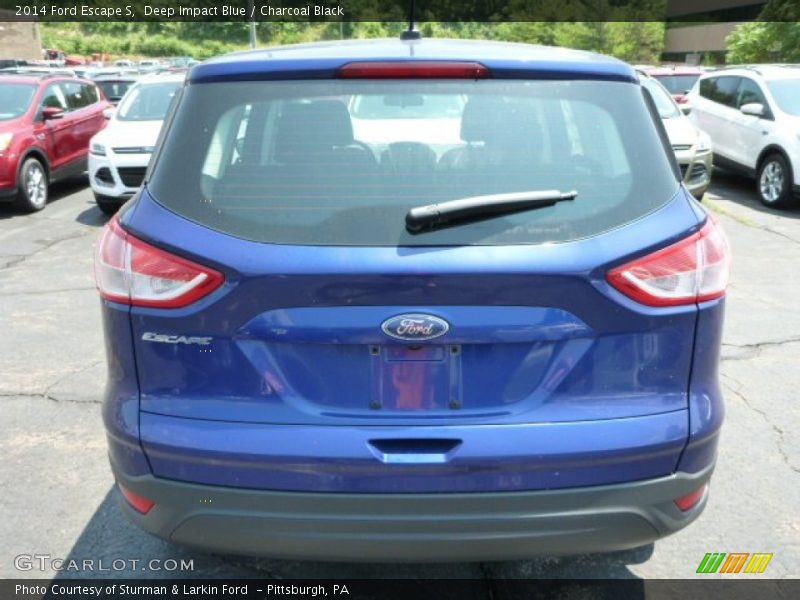 Deep Impact Blue / Charcoal Black 2014 Ford Escape S