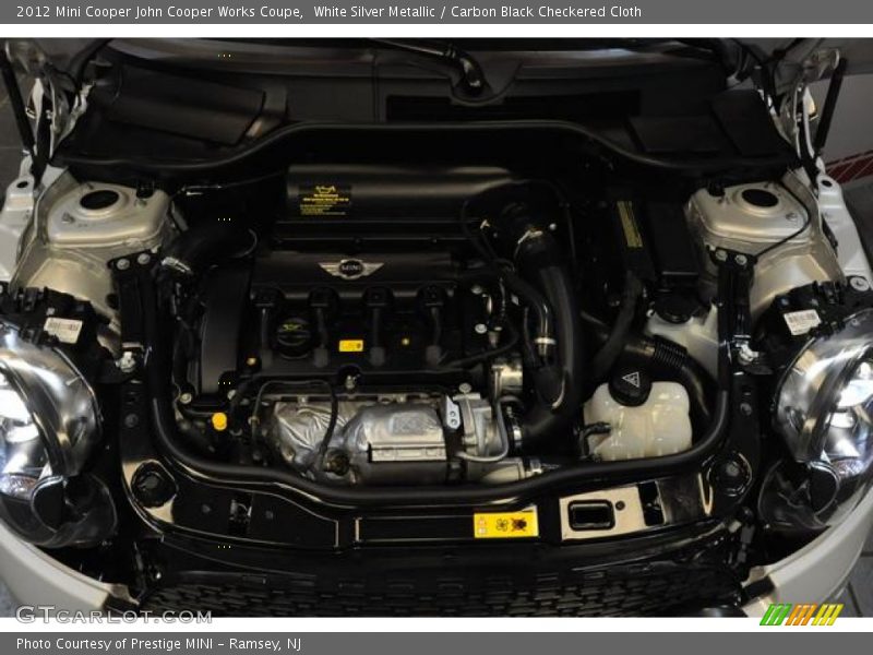 White Silver Metallic / Carbon Black Checkered Cloth 2012 Mini Cooper John Cooper Works Coupe