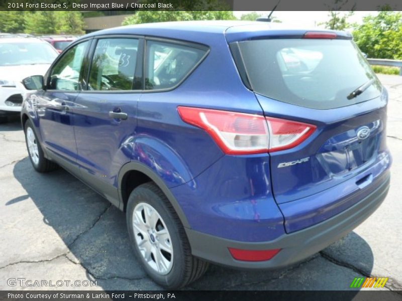 Deep Impact Blue / Charcoal Black 2014 Ford Escape S