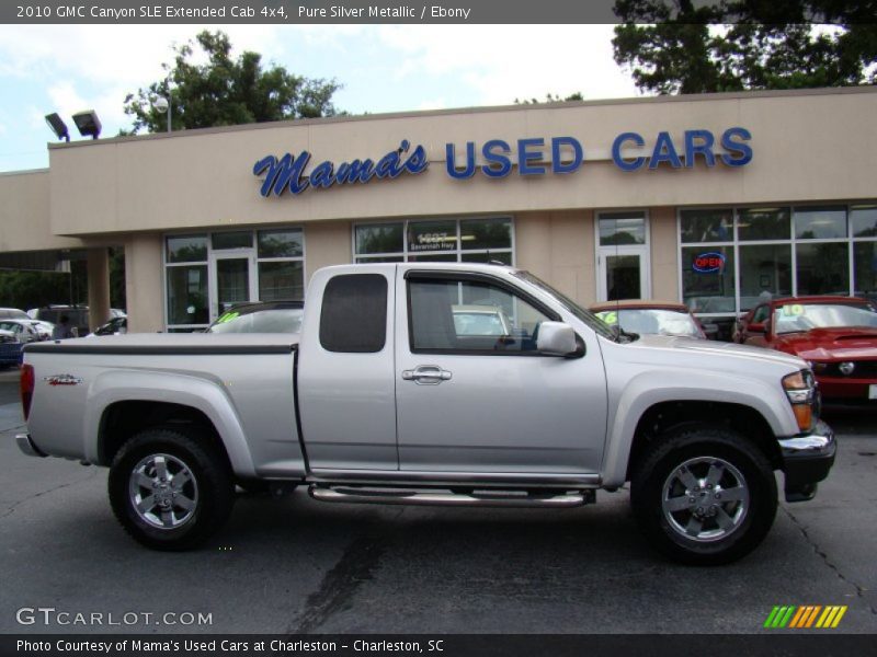 Pure Silver Metallic / Ebony 2010 GMC Canyon SLE Extended Cab 4x4