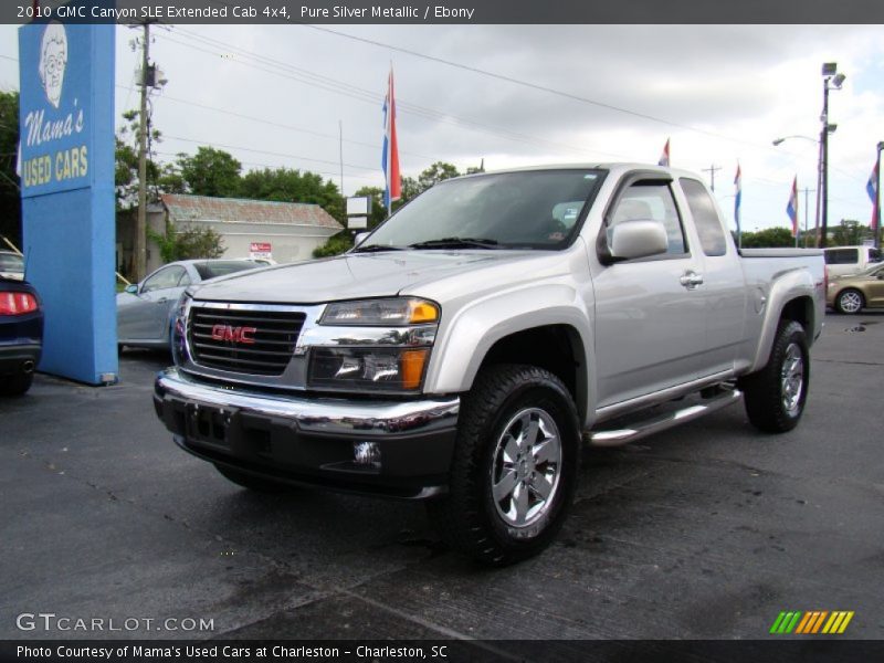 Pure Silver Metallic / Ebony 2010 GMC Canyon SLE Extended Cab 4x4