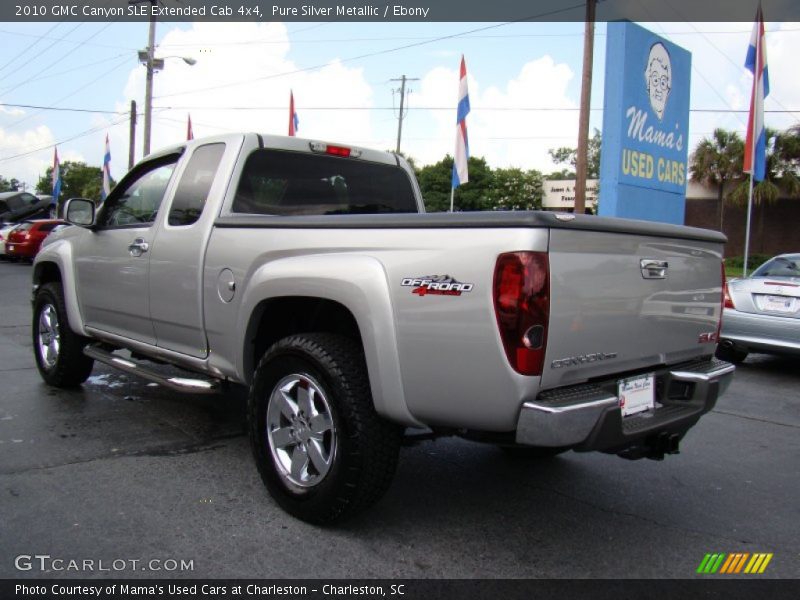 Pure Silver Metallic / Ebony 2010 GMC Canyon SLE Extended Cab 4x4