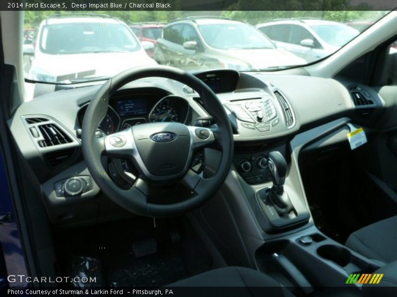 Deep Impact Blue / Charcoal Black 2014 Ford Escape S