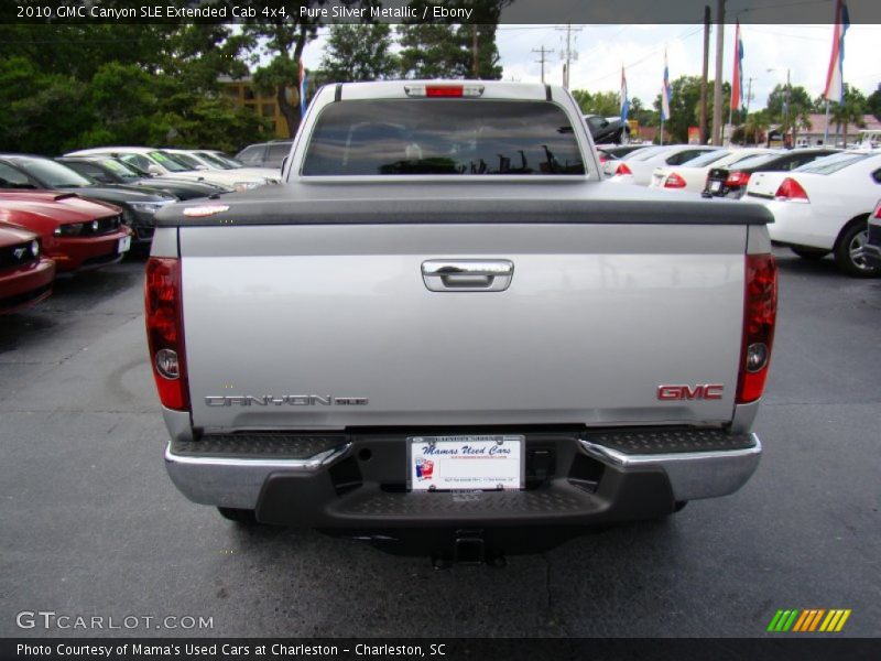 Pure Silver Metallic / Ebony 2010 GMC Canyon SLE Extended Cab 4x4