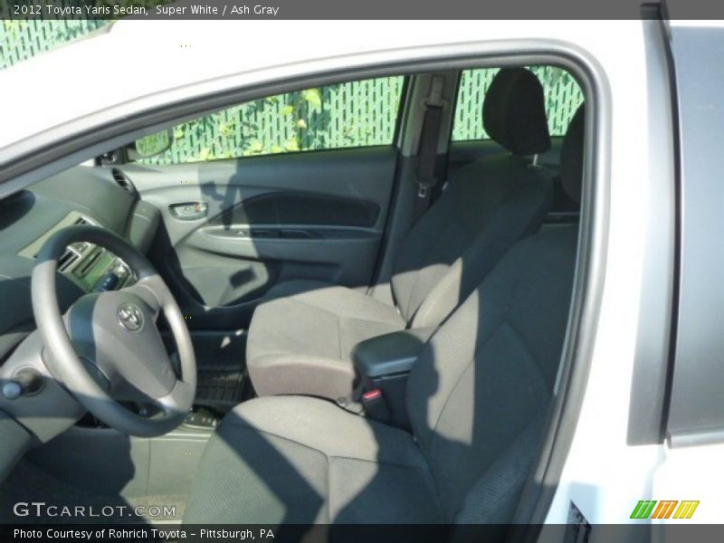 Super White / Ash Gray 2012 Toyota Yaris Sedan