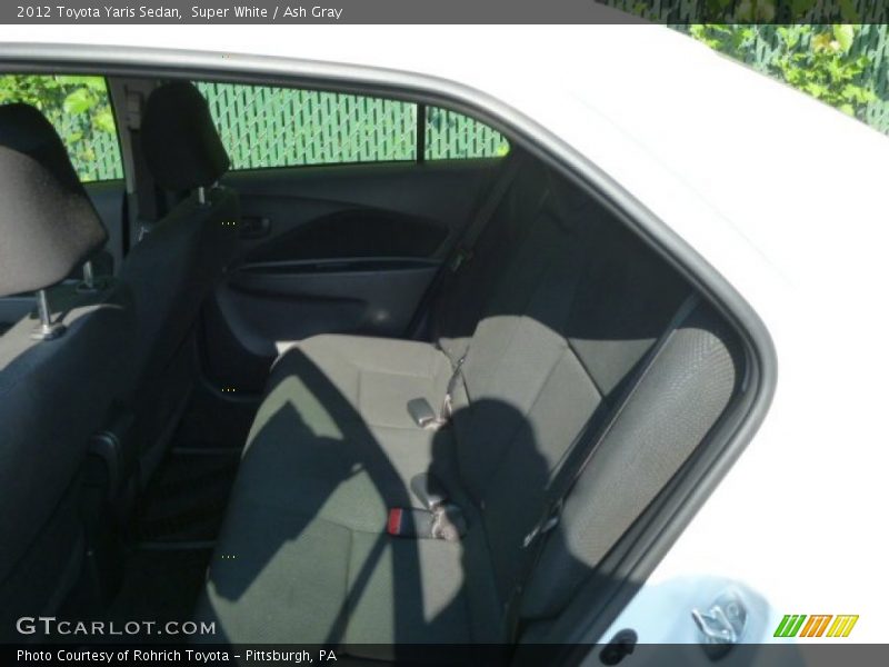 Super White / Ash Gray 2012 Toyota Yaris Sedan