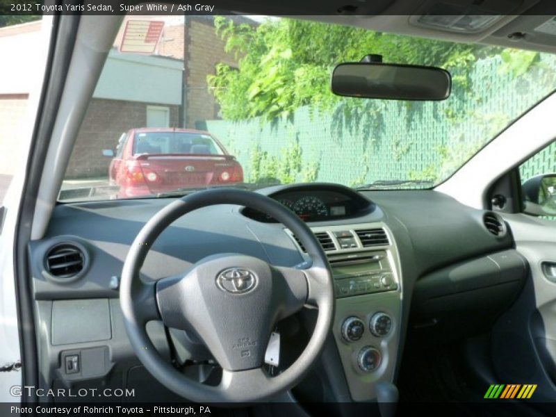 Super White / Ash Gray 2012 Toyota Yaris Sedan