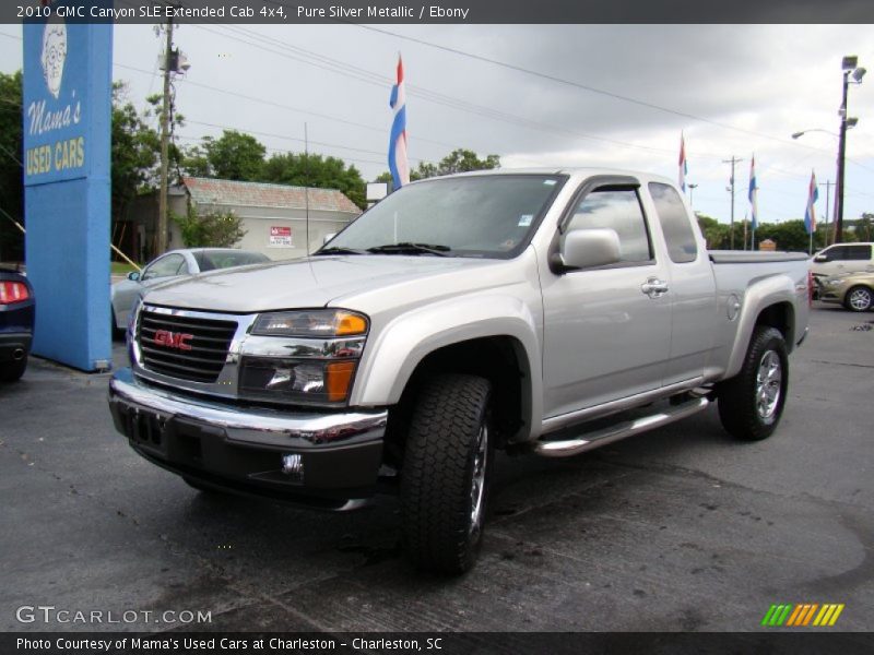 Pure Silver Metallic / Ebony 2010 GMC Canyon SLE Extended Cab 4x4
