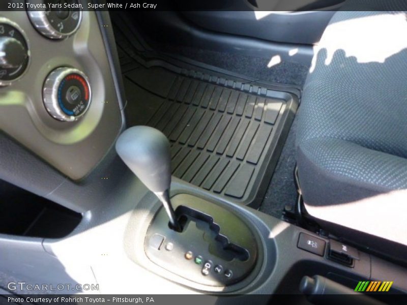 Super White / Ash Gray 2012 Toyota Yaris Sedan