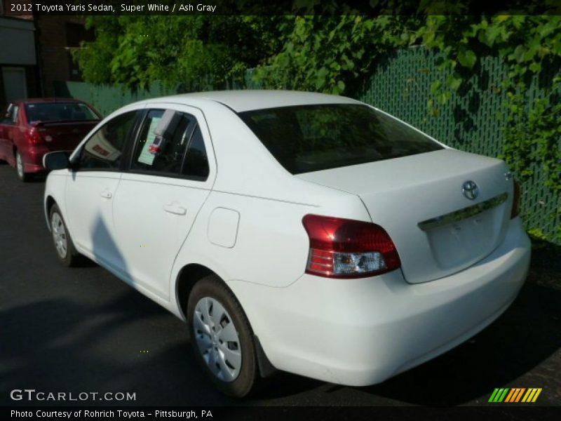 Super White / Ash Gray 2012 Toyota Yaris Sedan