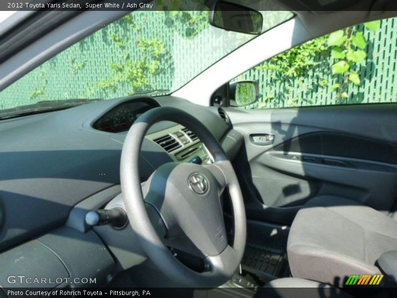 Super White / Ash Gray 2012 Toyota Yaris Sedan