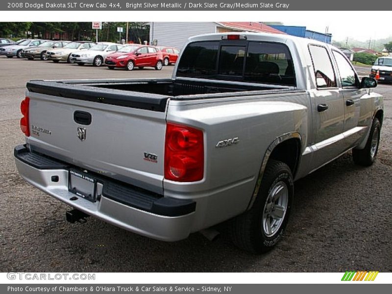 Bright Silver Metallic / Dark Slate Gray/Medium Slate Gray 2008 Dodge Dakota SLT Crew Cab 4x4
