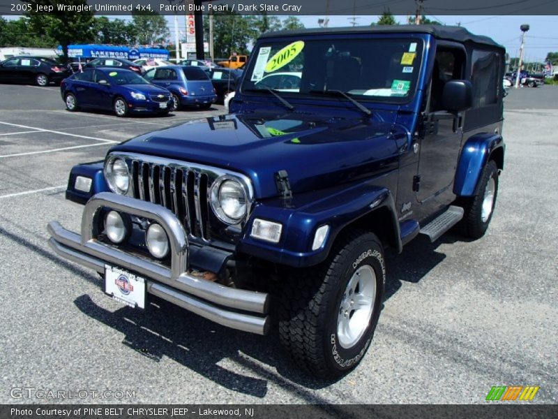 Patriot Blue Pearl / Dark Slate Gray 2005 Jeep Wrangler Unlimited 4x4