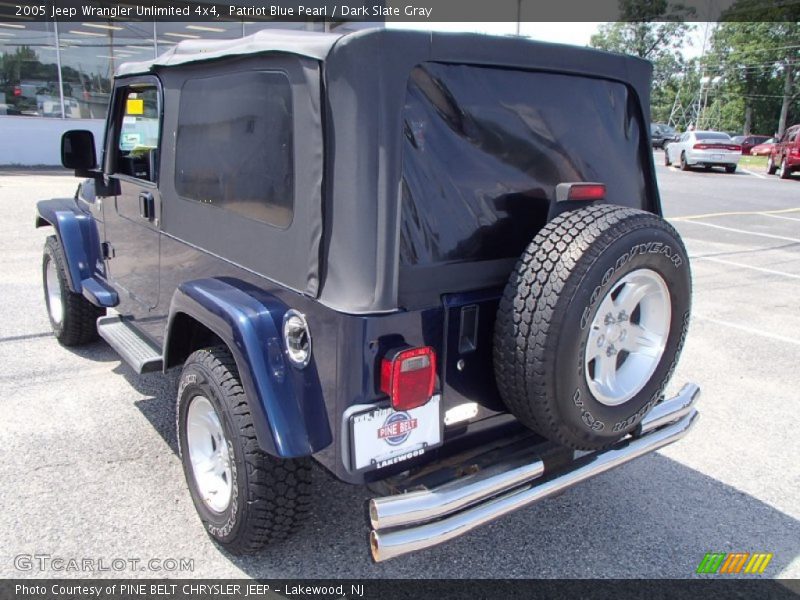 Patriot Blue Pearl / Dark Slate Gray 2005 Jeep Wrangler Unlimited 4x4