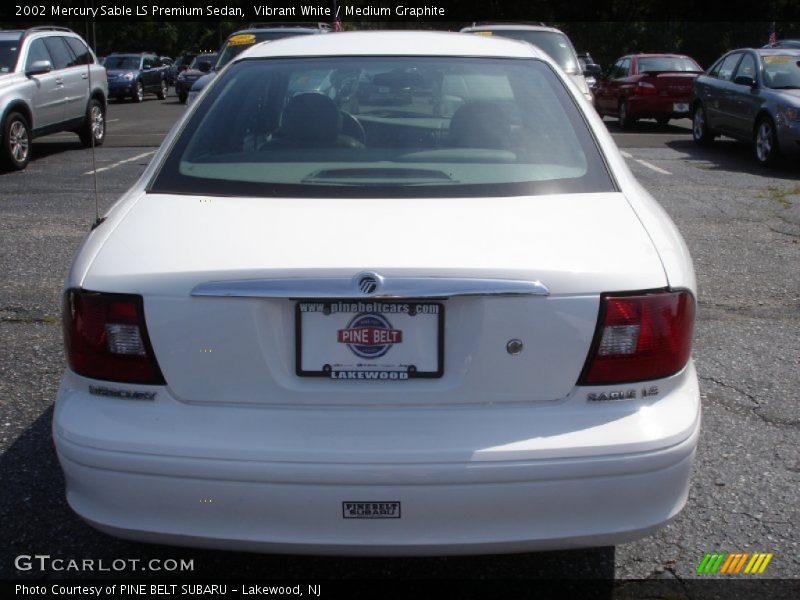 Vibrant White / Medium Graphite 2002 Mercury Sable LS Premium Sedan