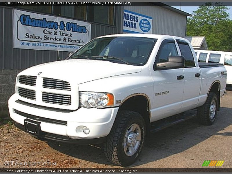 Bright White / Dark Slate Gray 2003 Dodge Ram 2500 SLT Quad Cab 4x4