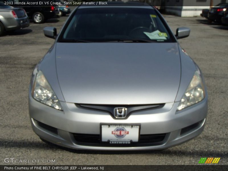 Satin Silver Metallic / Black 2003 Honda Accord EX V6 Coupe