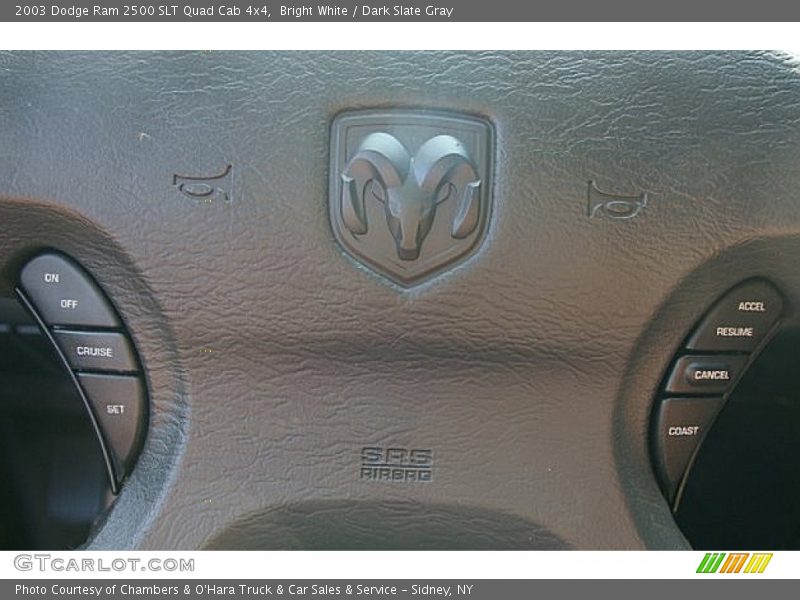 Bright White / Dark Slate Gray 2003 Dodge Ram 2500 SLT Quad Cab 4x4
