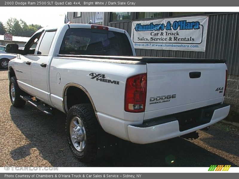 Bright White / Dark Slate Gray 2003 Dodge Ram 2500 SLT Quad Cab 4x4