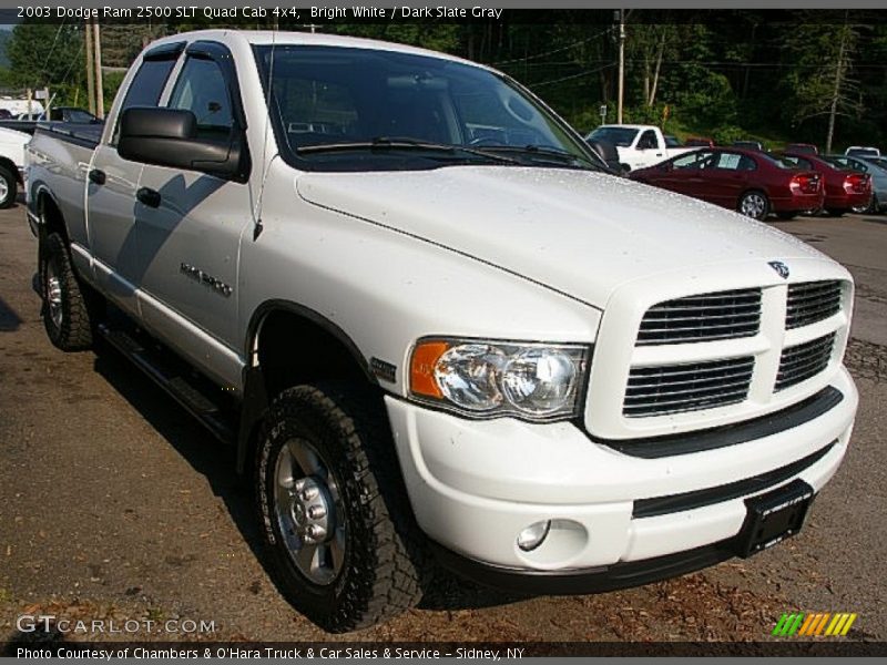 Bright White / Dark Slate Gray 2003 Dodge Ram 2500 SLT Quad Cab 4x4