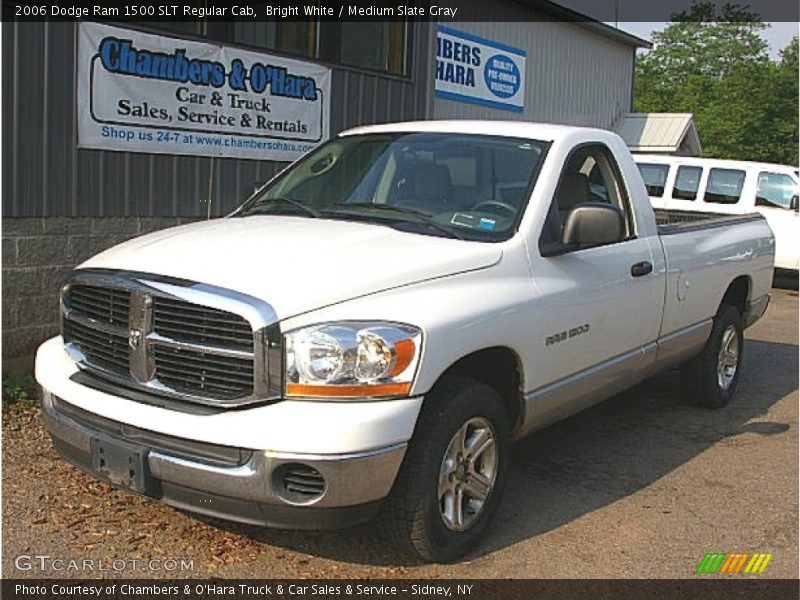 Bright White / Medium Slate Gray 2006 Dodge Ram 1500 SLT Regular Cab