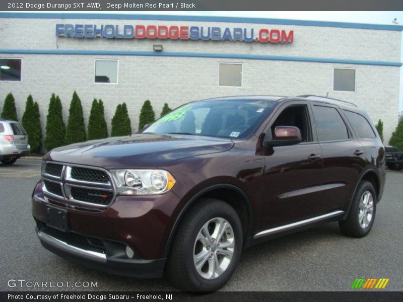 Deep Molten Red Pearl / Black 2012 Dodge Durango SXT AWD