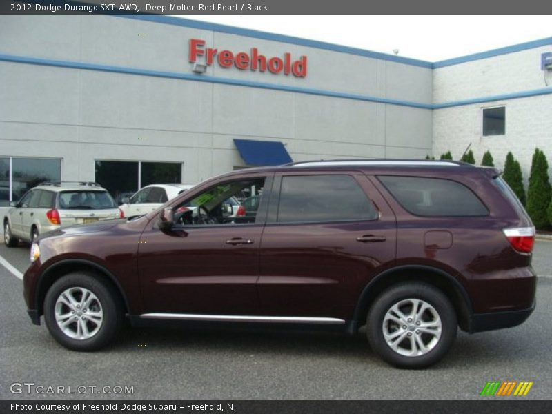 Deep Molten Red Pearl / Black 2012 Dodge Durango SXT AWD