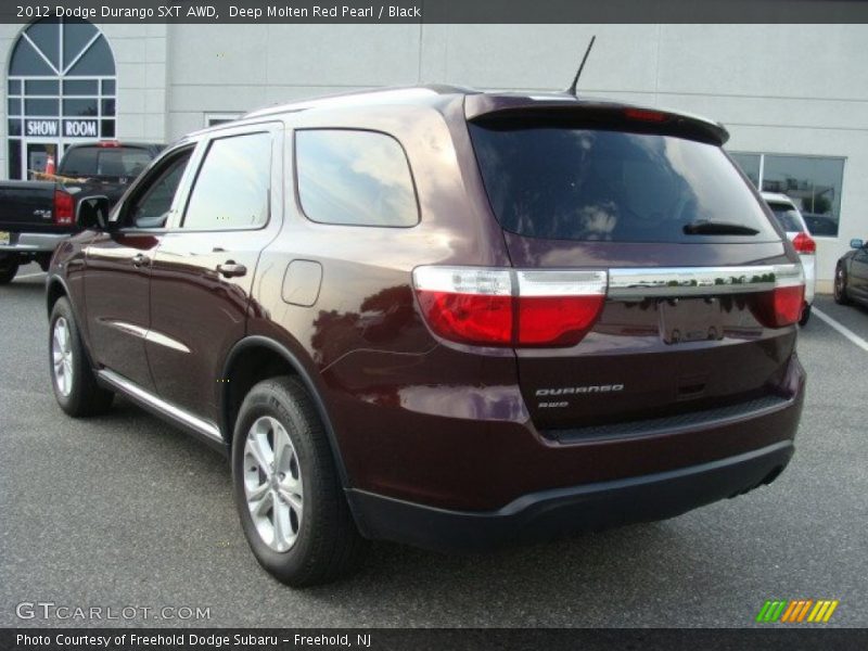 Deep Molten Red Pearl / Black 2012 Dodge Durango SXT AWD