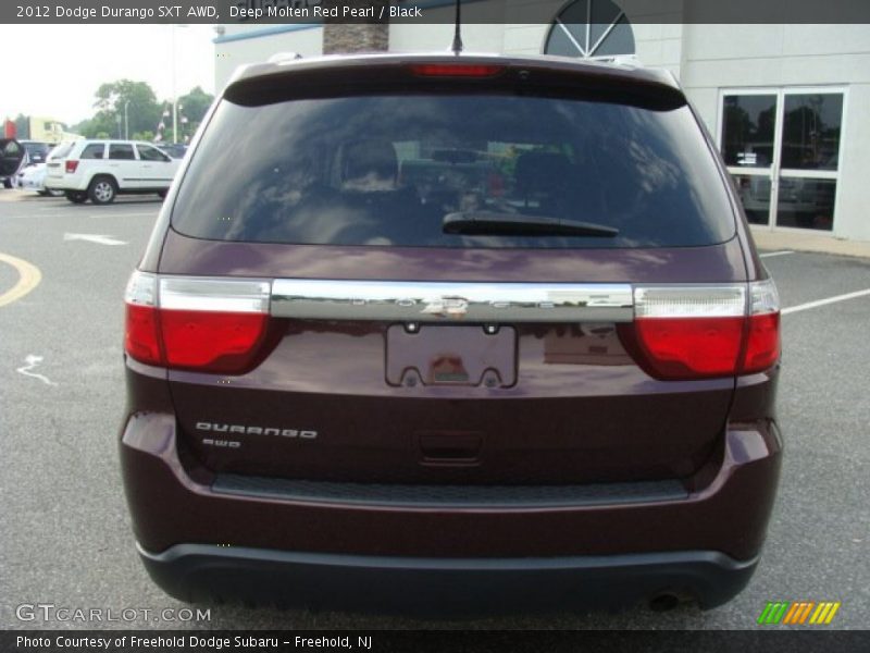 Deep Molten Red Pearl / Black 2012 Dodge Durango SXT AWD