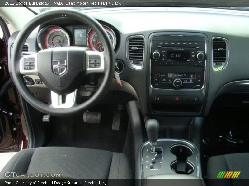 Deep Molten Red Pearl / Black 2012 Dodge Durango SXT AWD