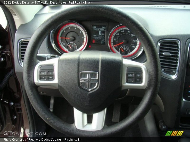 Deep Molten Red Pearl / Black 2012 Dodge Durango SXT AWD