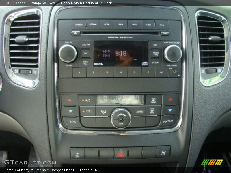 Deep Molten Red Pearl / Black 2012 Dodge Durango SXT AWD