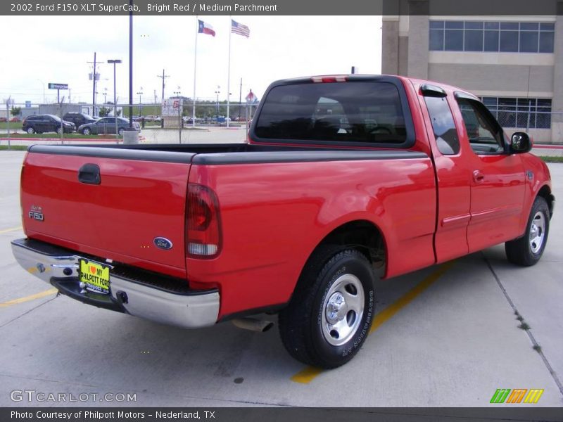 Bright Red / Medium Parchment 2002 Ford F150 XLT SuperCab